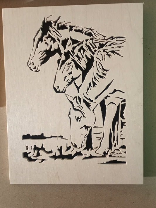 Scroll saw horse portrait