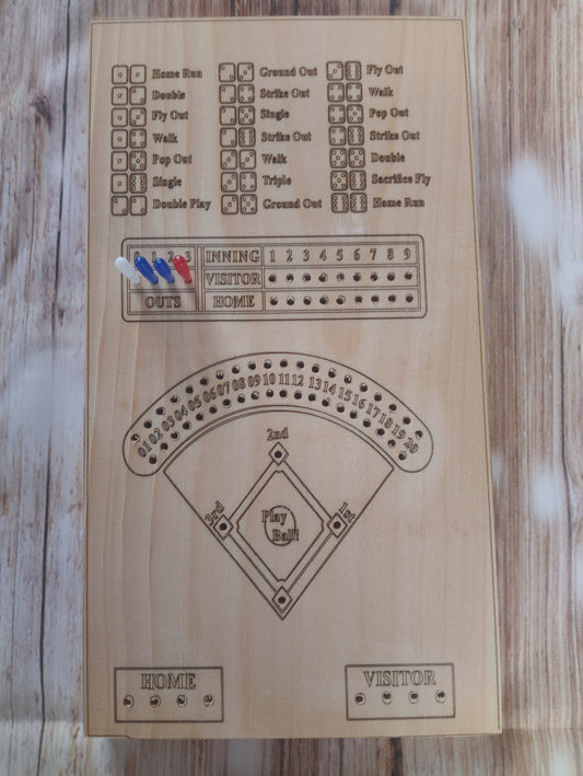 baseball laser engraved game board