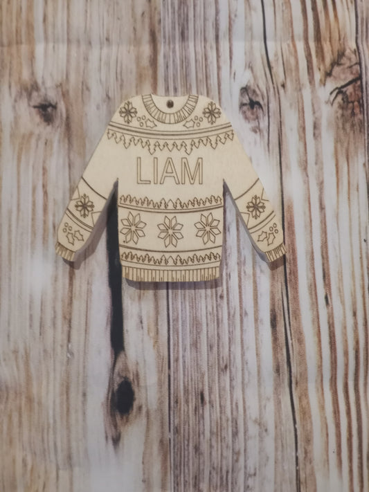 Christmas sweater ornament
