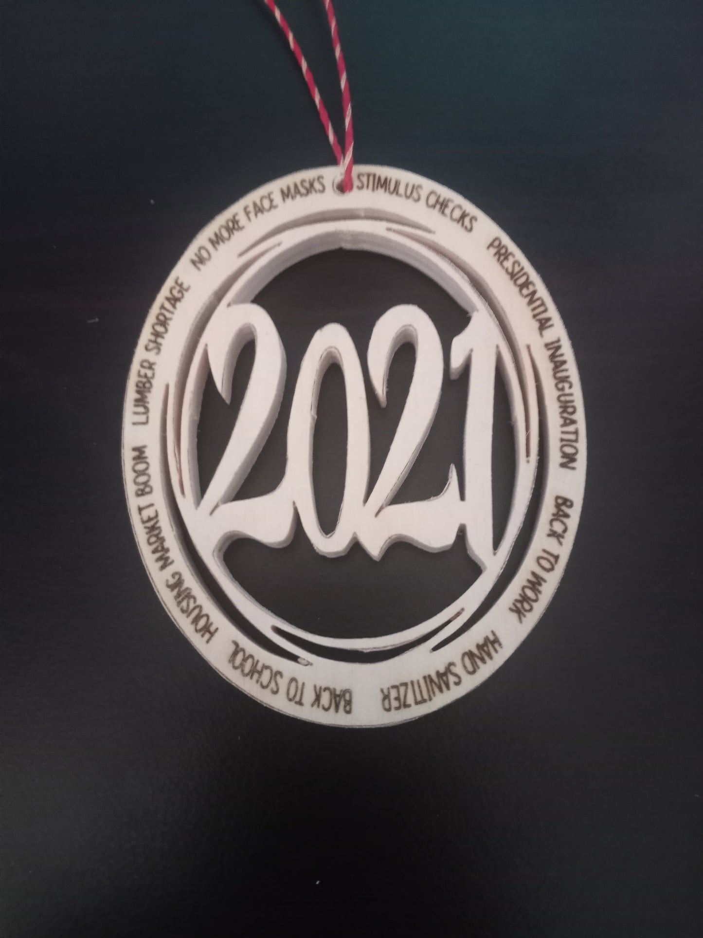 new 2021 laser engraved ornament