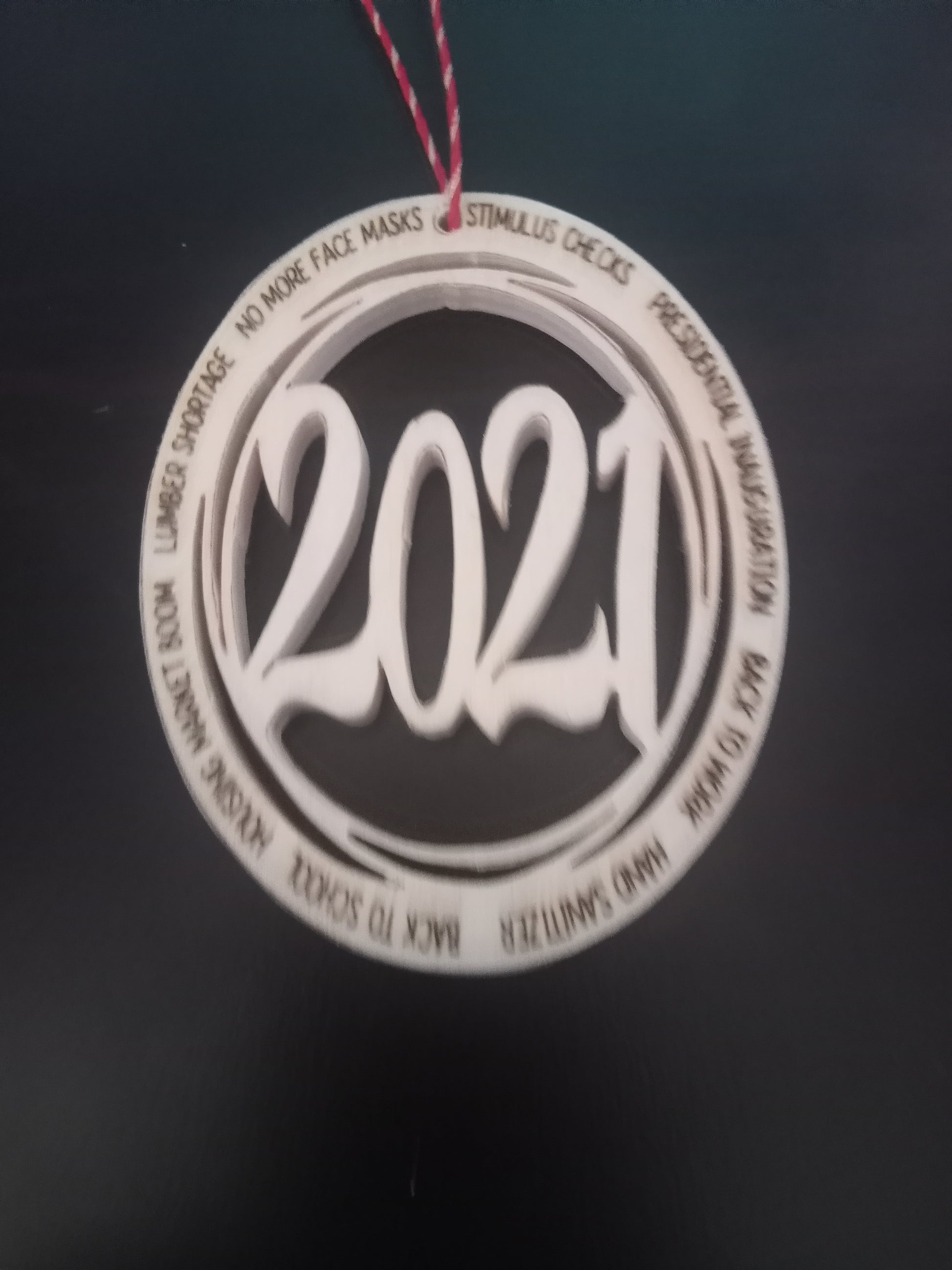 2021 laser engraved ornament