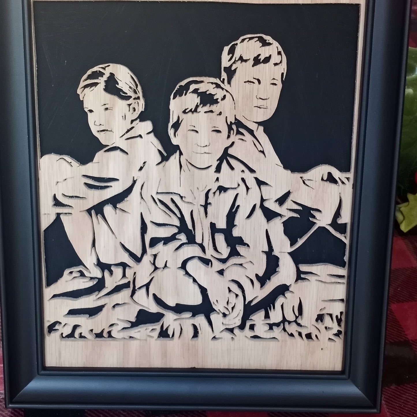 scroll saw custom portraits from photo to wood