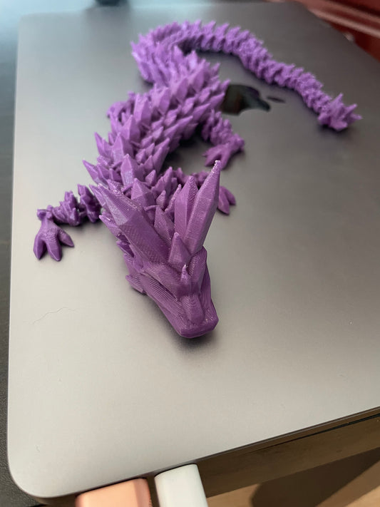 Articulated 3D crystal dragon