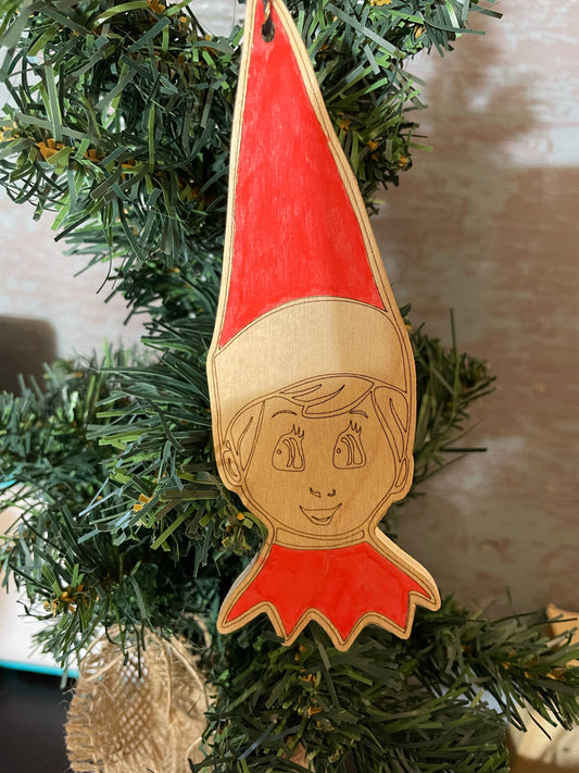 Elf on shelf Christmas ornament