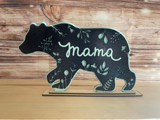 Mama bear shelf decor