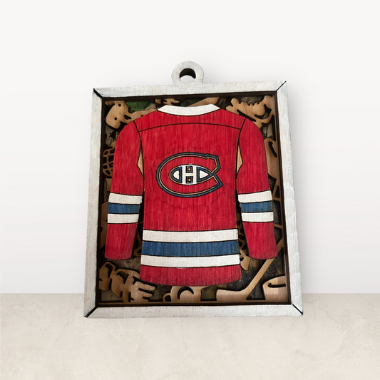 Hockey jersey ornaments