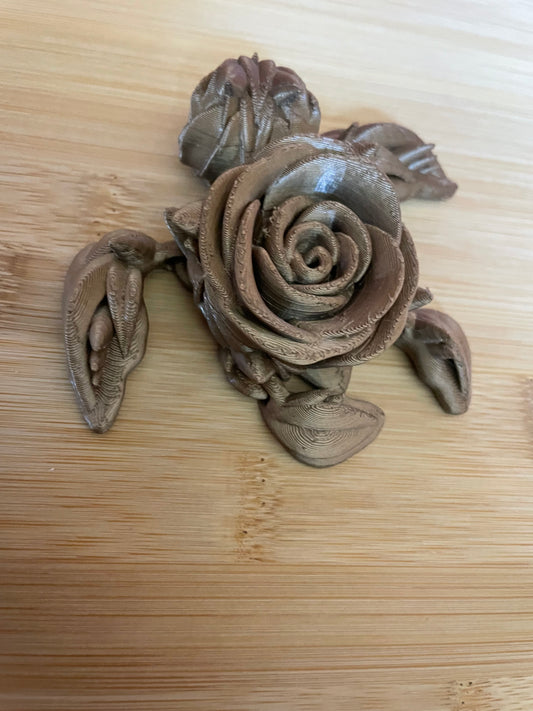 Rose turtle articulating 3D print