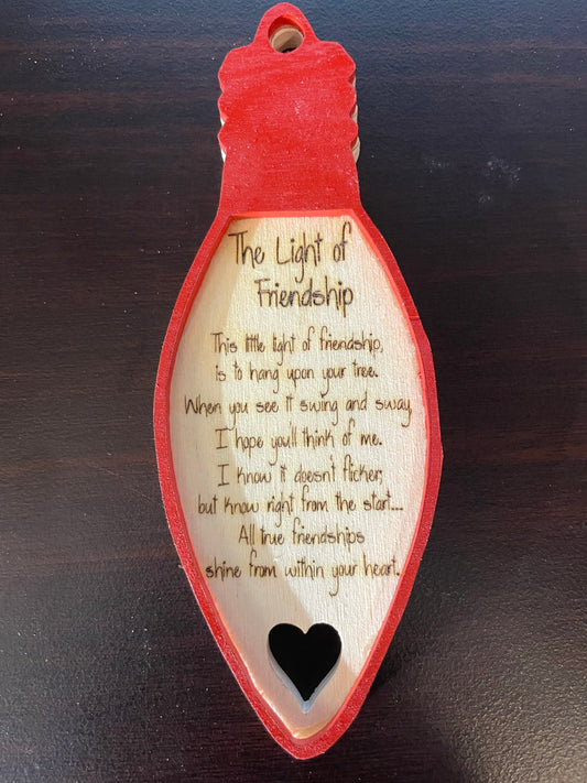 Light of friendship ornament