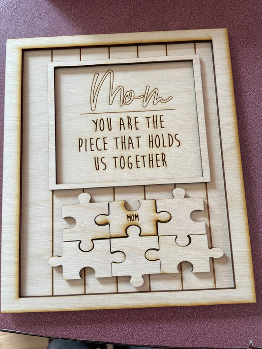 Personalized Mother’s Day puzzle sign